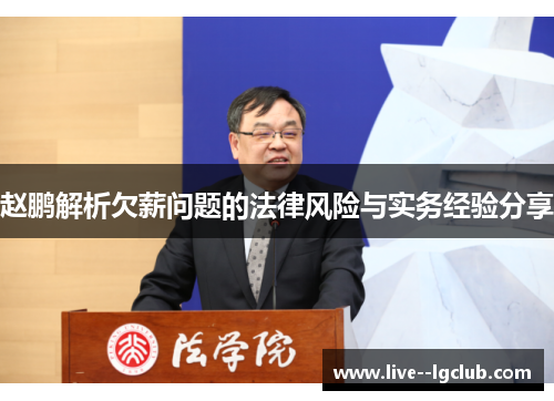 赵鹏解析欠薪问题的法律风险与实务经验分享